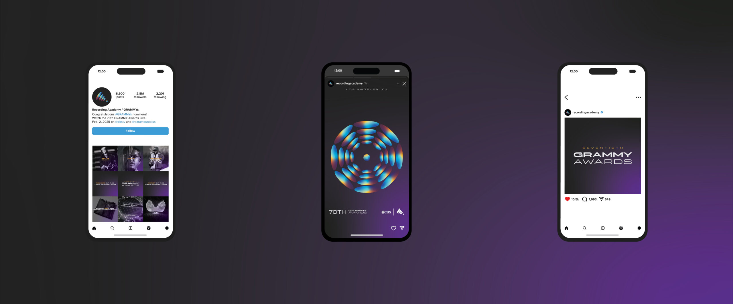 Grammy Instagram Phone Web Mockup