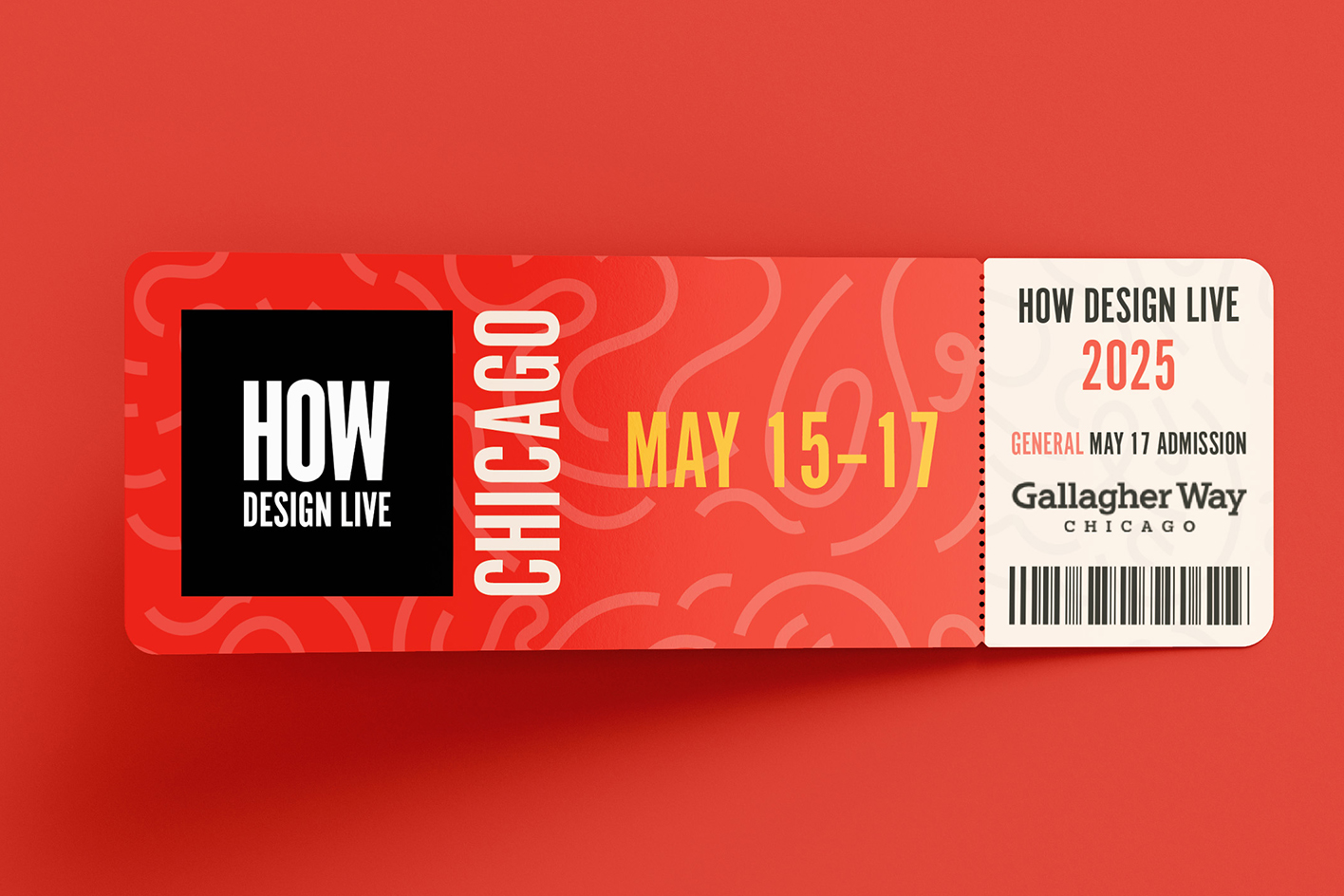 How Design Ticket Red Web Mockup