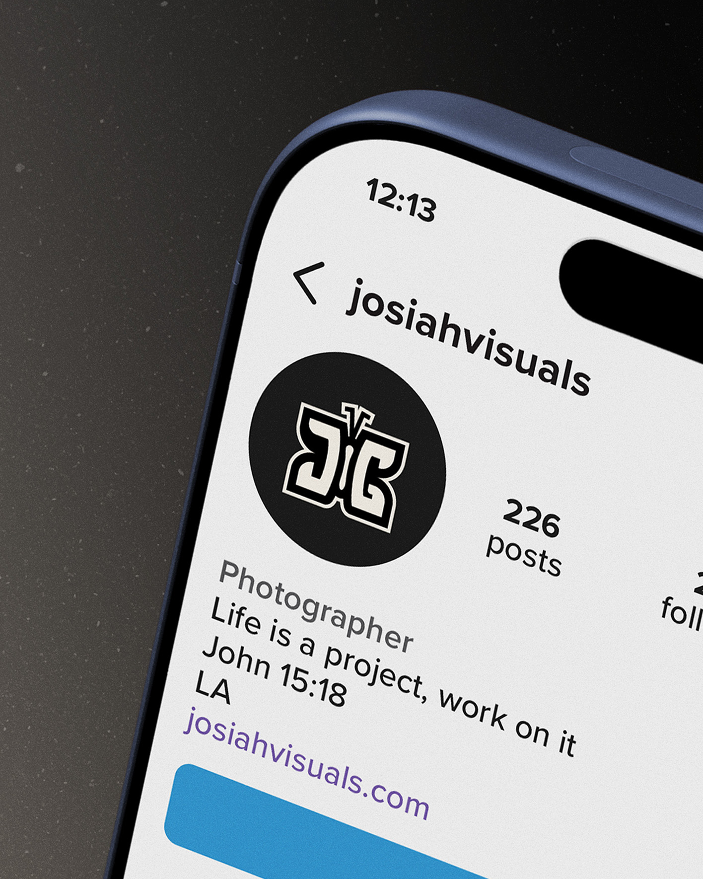 Josiah Iphone Instagram Web mockup 2