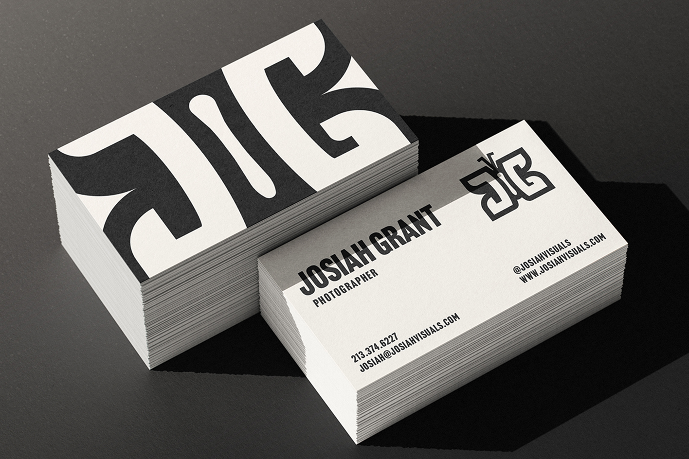Josiah business card Web mockup