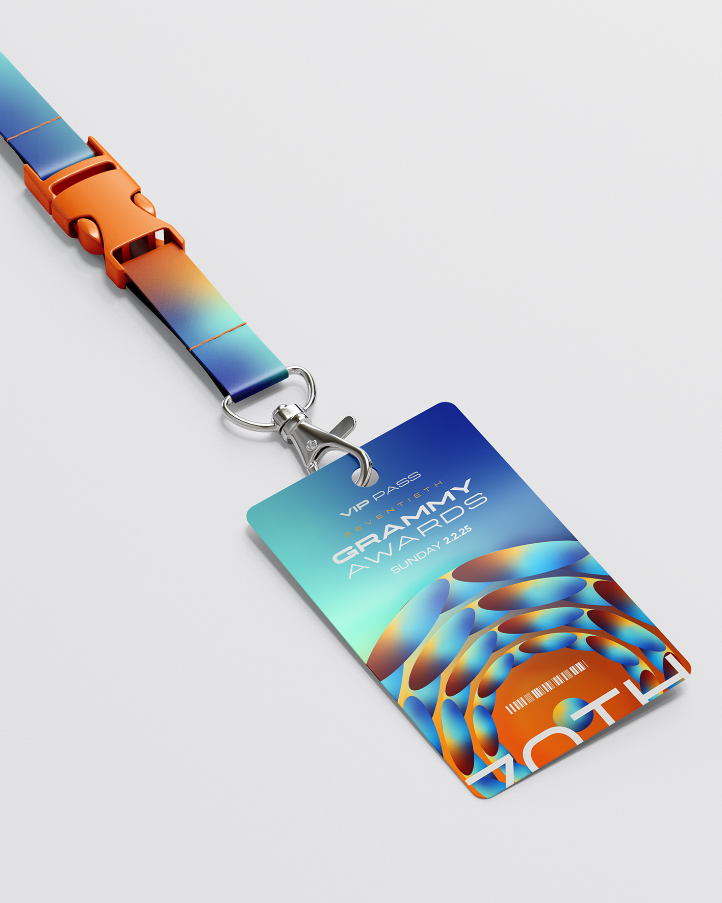Grammy Lanyard badge Web mockup
